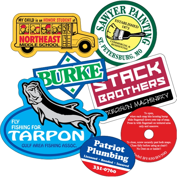 Custom White Vinyl  - Die Cut (Back Adhesive) Decal