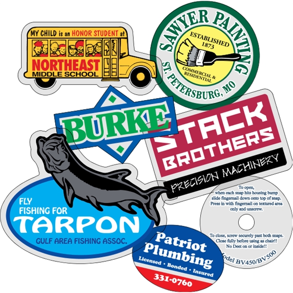Custom Clear Polyester - Die Cut (Back Adhesive) Decals