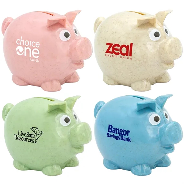 Sustainable Wheat Straw Piggy Bank - Sustainable Wheat Straw Piggy Bank - Image 0 of 5