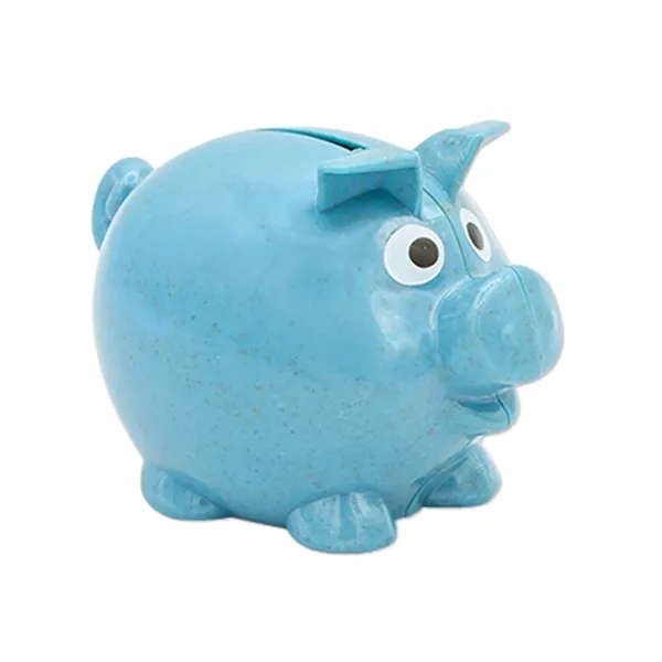 Sustainable Wheat Straw Piggy Bank - Sustainable Wheat Straw Piggy Bank - Image 2 of 5