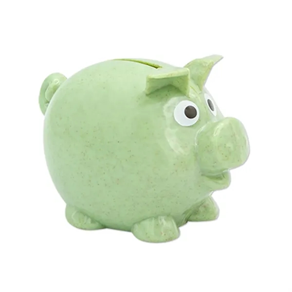 Sustainable Wheat Straw Piggy Bank - Sustainable Wheat Straw Piggy Bank - Image 3 of 5