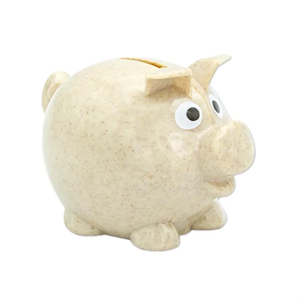 Sustainable Wheat Straw Piggy Bank - Sustainable Wheat Straw Piggy Bank - Image 4 of 5