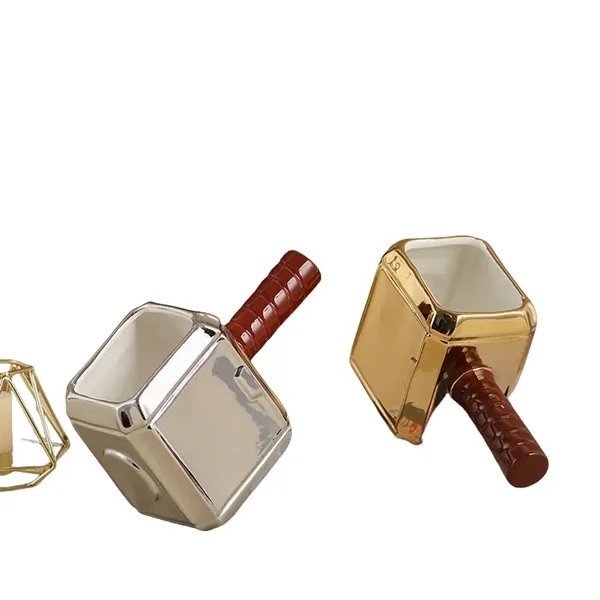 18.5 oz Thor Hammer Shaped Ceramic Mug Coffee Cup - 18.5 oz Thor Hammer Shaped Ceramic Mug Coffee Cup - Image 6 of 7