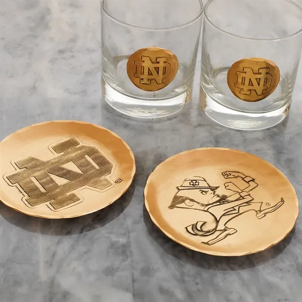 York 2-Piece Round Metal Coaster Set - York 2-Piece Round Metal Coaster Set - Image 4 of 6