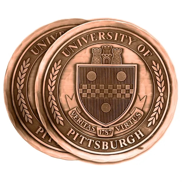 York 2-Piece Round Metal Coaster Set - York 2-Piece Round Metal Coaster Set - Image 6 of 6