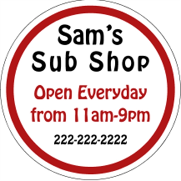 Double-Sided Window Decals - Temporary Adhesive