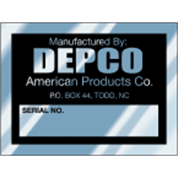 2" x 1.5" Sq. Corner Rect.-Embossable Aluminum Decal - 2" x 1.5" Sq. Corner Rect.-Embossable Aluminum Decal - Image 2 of 3