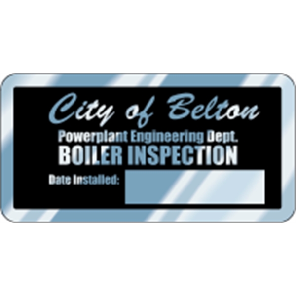 2.75" x 1.375" Rectangle Embossable Aluminum Decal - 2.75" x 1.375" Rectangle Embossable Aluminum Decal - Image 1 of 3