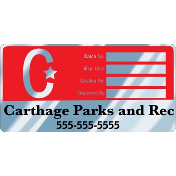 6" x 3" Rectangle - Embossable Aluminum Decal