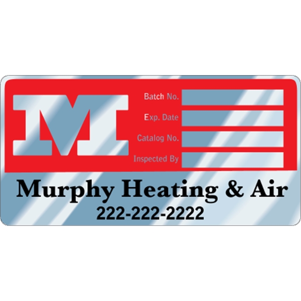 6" x 3" Rectangle - Embossable Aluminum Decal