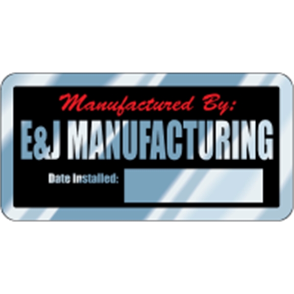 2.75" x 1.375" Rectangle - Write-On Aluminum Decal - 2.75" x 1.375" Rectangle - Write-On Aluminum Decal - Image 2 of 3
