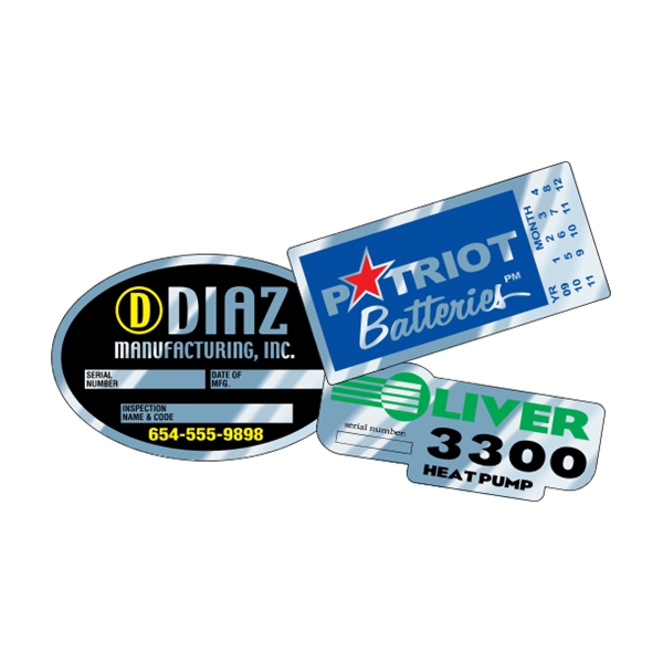 Custom Embossable Aluminum Decal - Custom Embossable Aluminum Decal - Image 0 of 3