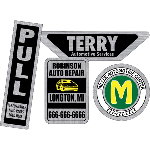Overlaminated Brushed Chrome Decals