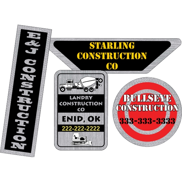 Overlaminated Brushed Chrome Decals