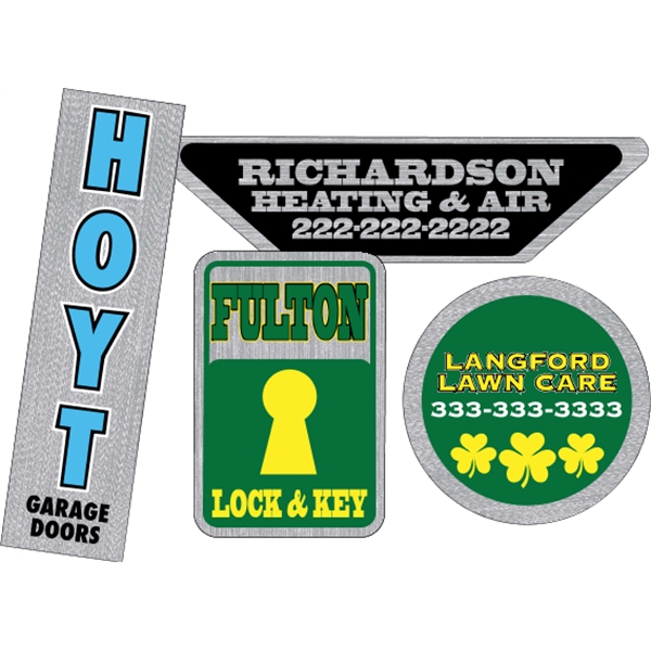 Overlaminated Brushed Chrome Decals