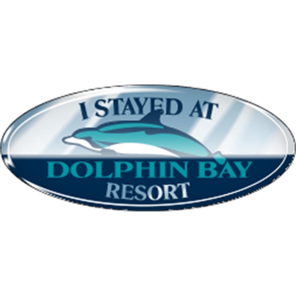 3.5" x 1.5" Oval - Domed Decal