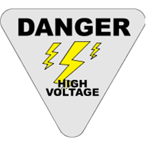 2.75" x 2.5" Triangle - Hard Hat Decal