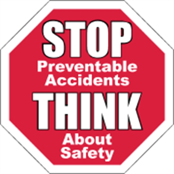 2.5" x 2.5" Octagon - Hard Hat Decal