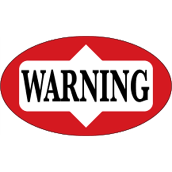 3" x 1.75" Oval - Hard Hat Decal