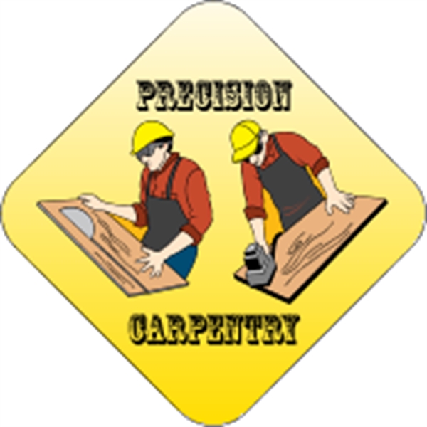 2.6" Point to Point (2" x 2" Square) Hard Hat Decal - 4CP