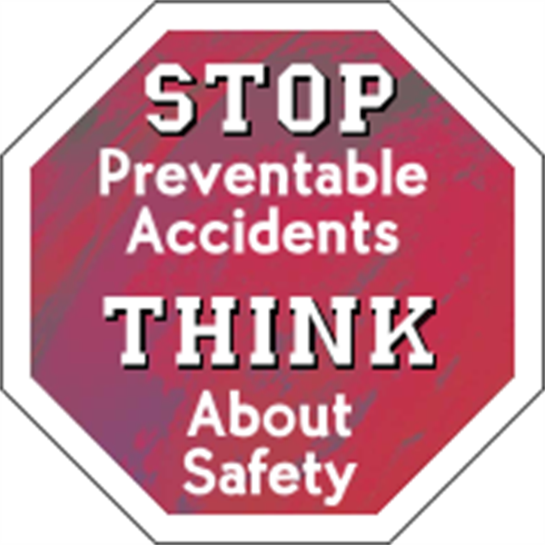 2.5" x 2.5" Octagon - 4CP Hard Hat Decal