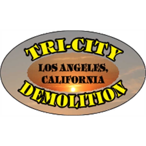 3" x 1.75" Oval - 4CP Hard Hat Decal