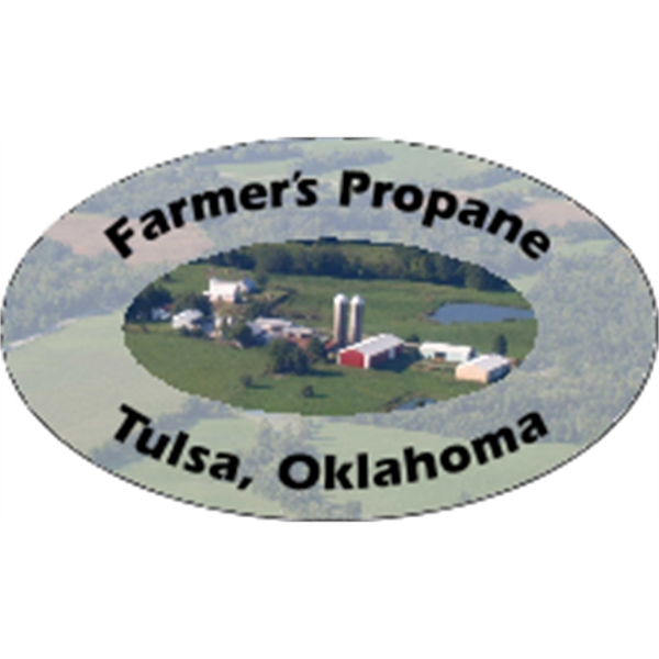 3" x 1.75" Oval - 4CP Hard Hat Decal