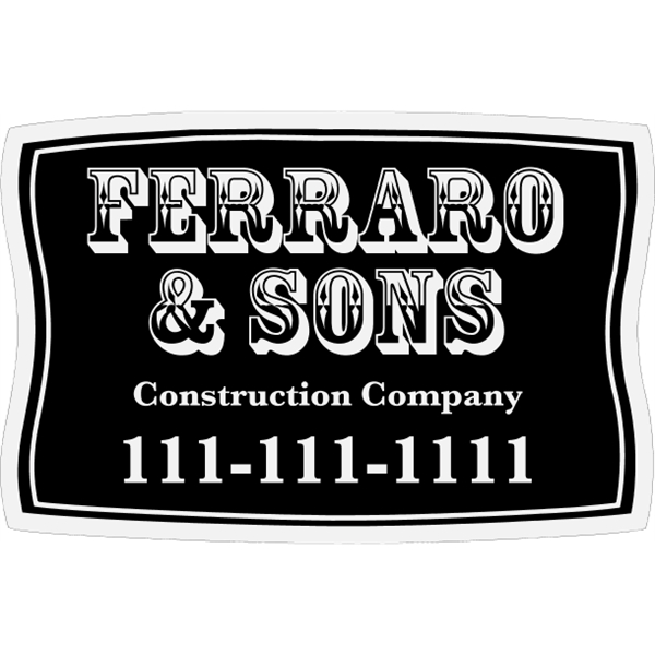 Truck Door Decal - Wavy Rectangle