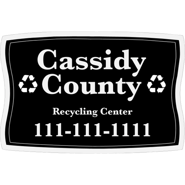 Truck Door Decal - Wavy Rectangle