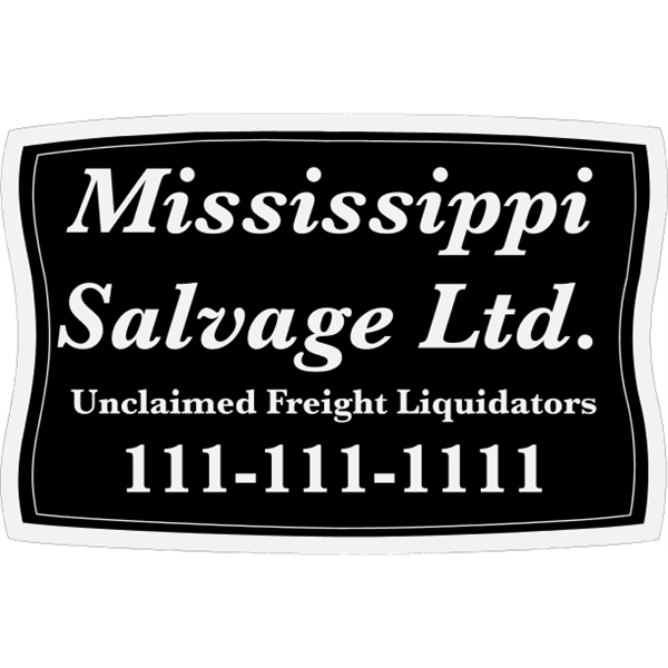 Truck Door Decal - Wavy Rectangle