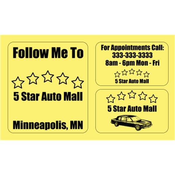 3 up Postcard Decals