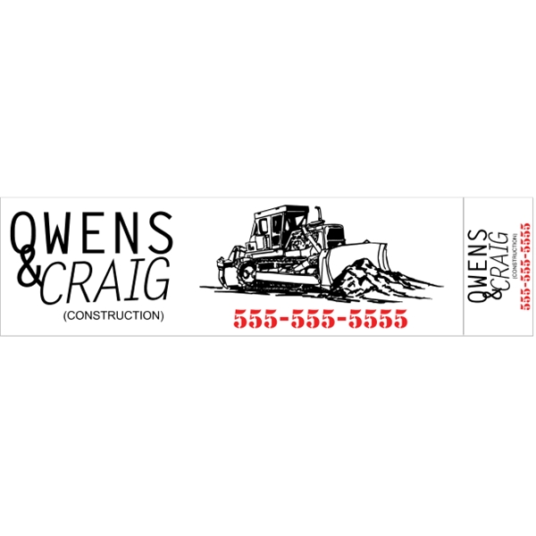 11.5" x 3" Face-Cut Vinyl Bumper Sticker - 11.5" x 3" Face-Cut Vinyl Bumper Sticker - Image 1 of 9