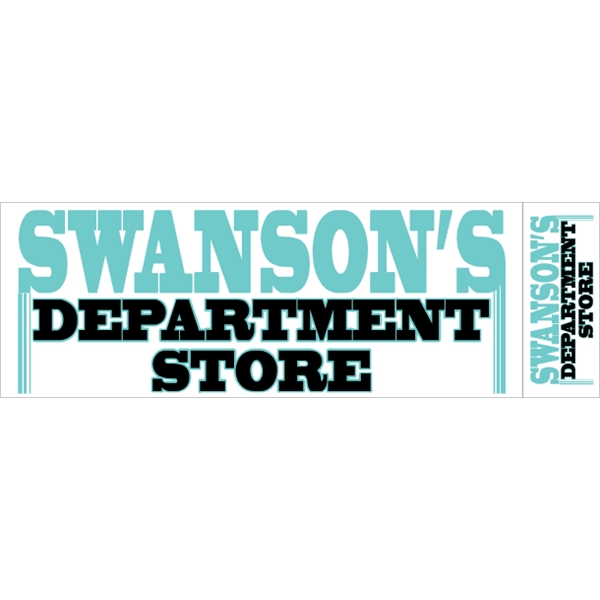 11.5" x 3.75" Face-Cut Vinyl Bumper Sticker