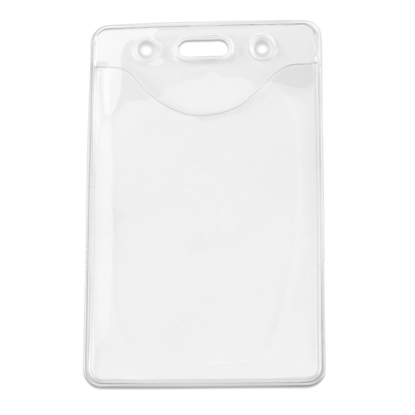 Vertical DOP-Free Clear Vinyl Badge Holders - Vertical DOP-Free Clear Vinyl Badge Holders - Image 1 of 1