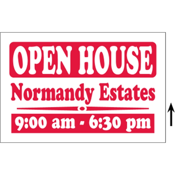 18" x 12" Corrugated Sign -  1 Color, 1 Side - 18" x 12" Corrugated Sign -  1 Color, 1 Side - Image 0 of 8