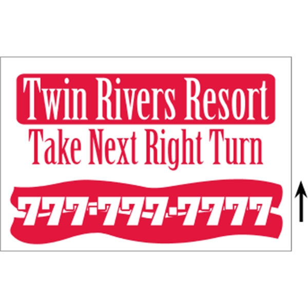 18" x 12" Corrugated Sign -  1 Color, 1 Side - 18" x 12" Corrugated Sign -  1 Color, 1 Side - Image 3 of 8