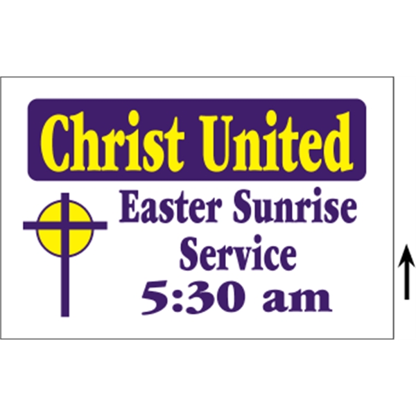 18" x 12" Corrugated Sign - 2 Colors, 1 Side - 18" x 12" Corrugated Sign - 2 Colors, 1 Side - Image 0 of 8