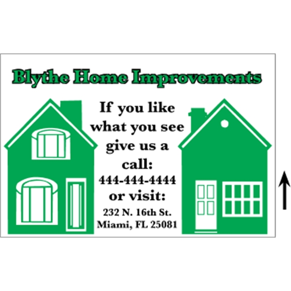 18 "x 12" Corrugated Sign - 2 Colors, 2 Sides - 18 "x 12" Corrugated Sign - 2 Colors, 2 Sides - Image 1 of 8