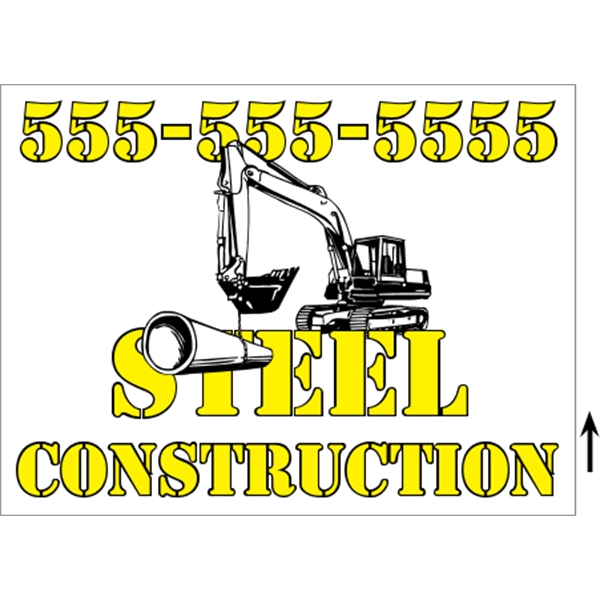 24" x 18" Corrugated Sign - 2 Colors, 1 Side - 24" x 18" Corrugated Sign - 2 Colors, 1 Side - Image 1 of 8