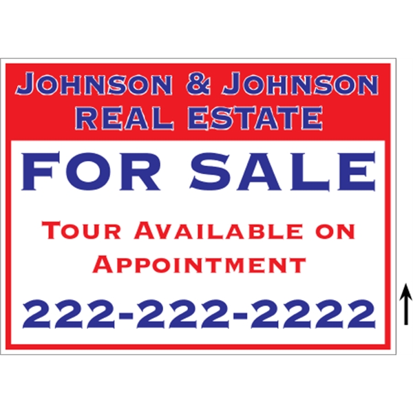 24" x 18" Corrugated Sign - 2 Colors, 1 Side - 24" x 18" Corrugated Sign - 2 Colors, 1 Side - Image 5 of 8