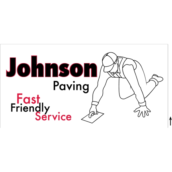 48" x 24" Corrugated Sign - 2 Colors, 2 Sides - 48" x 24" Corrugated Sign - 2 Colors, 2 Sides - Image 1 of 8