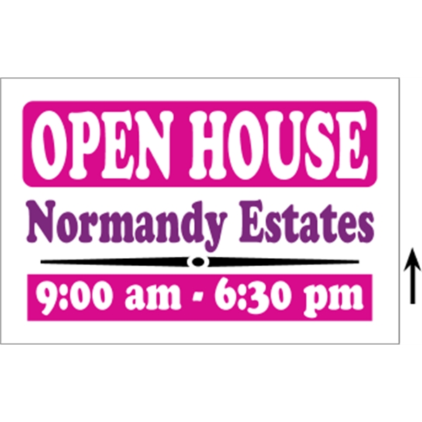 36" x 24" Corrugated Sign -  3 Colors, 2 Sides - 36" x 24" Corrugated Sign -  3 Colors, 2 Sides - Image 0 of 0
