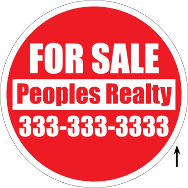 22" Diameter Corrugated Sign - 22" Diameter Corrugated Sign - Image 4 of 7