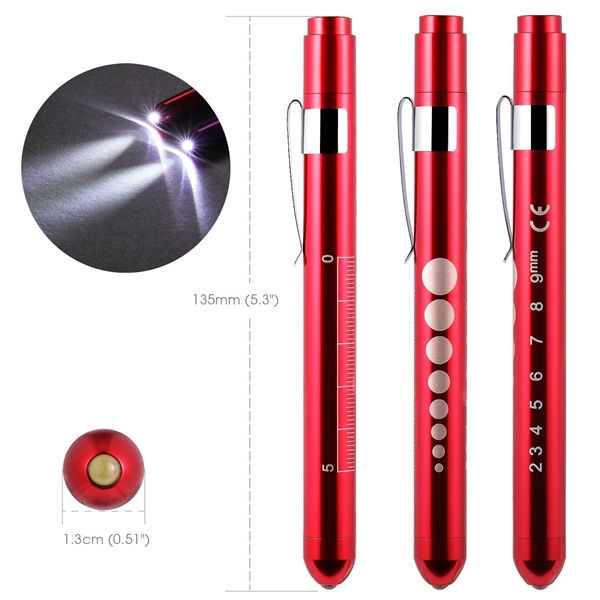 Nurse Penlight with Pupil Gauge LED Medical Pen Light - Nurse Penlight with Pupil Gauge LED Medical Pen Light - Image 4 of 5
