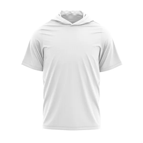 Unisex & Kids' Sublimation Spandex Interlock SS Hooded Tee - Unisex & Kids' Sublimation Spandex Interlock SS Hooded Tee - Image 0 of 3