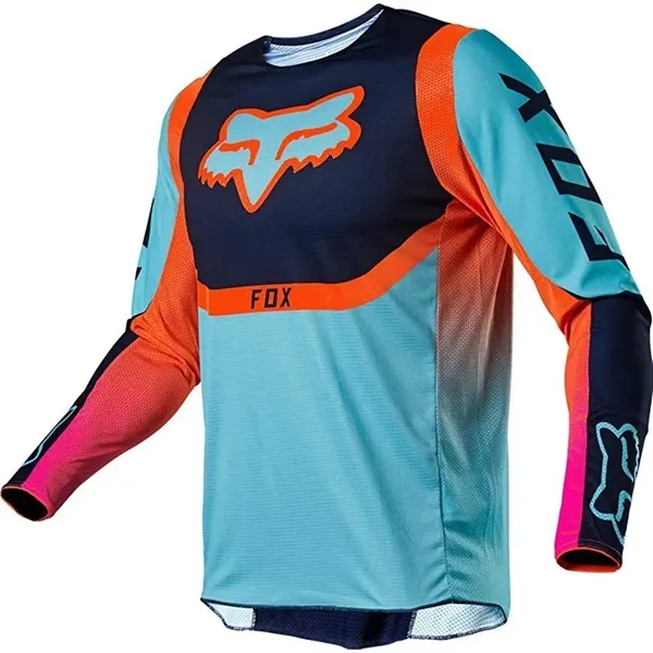 Long Sleeve Moisture-Wicking Motocross Jersey - Long Sleeve Moisture-Wicking Motocross Jersey - Image 1 of 9