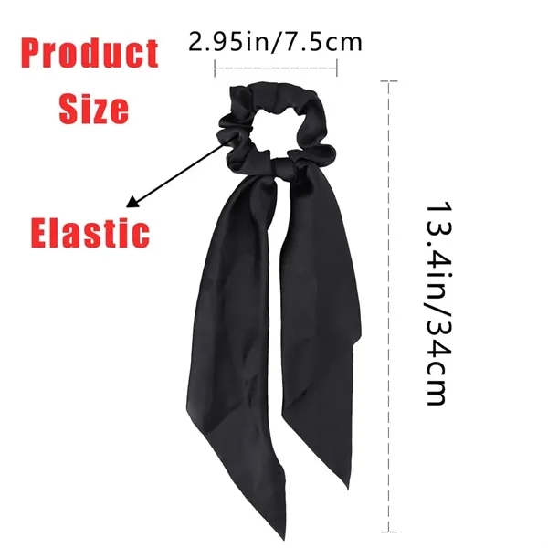 Hair Scarf Scrunchies Satin Ties Ribbon Ponytail Holders - Hair Scarf Scrunchies Satin Ties Ribbon Ponytail Holders - Image 3 of 3