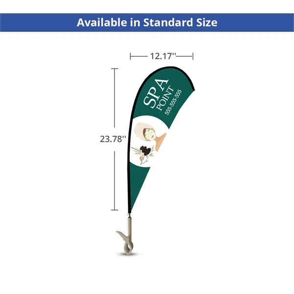Clip Flags - Teardrop Single Sided (12.17" x 23.78") - Clip Flags - Teardrop Single Sided (12.17" x 23.78") - Image 4 of 7