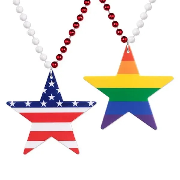 Star Patriotic/Pride Medallion Beads - Star Patriotic/Pride Medallion Beads - Image 1 of 1