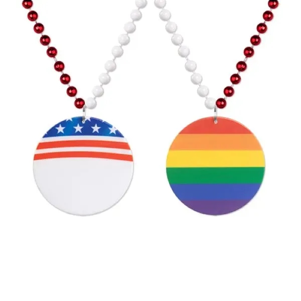 Patriotic/Pride Medallion Beads - Patriotic/Pride Medallion Beads - Image 1 of 1